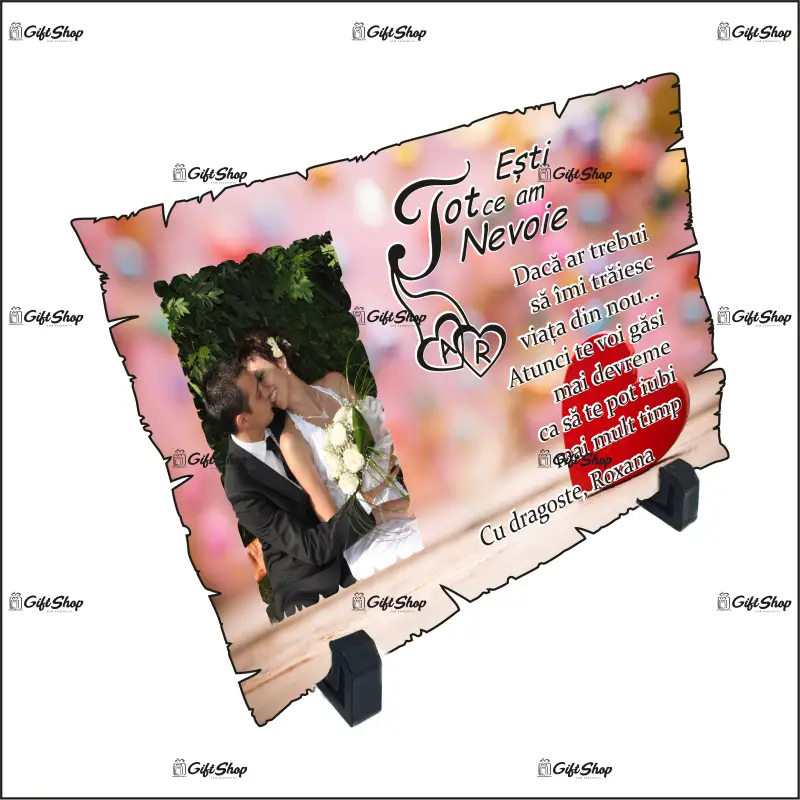 .placheta lemn personalizata dimensiune  138x198 mm